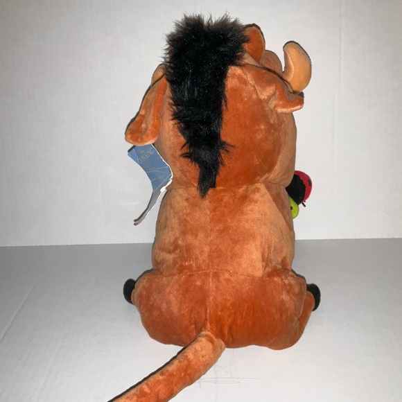 Disney Lion King Pumba Bugs Hanging out of Mouth Large Plush - Picture 4 of 7